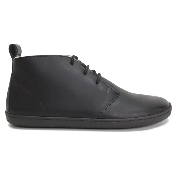 VivoBarefoot Gobi III Win Chukka Lined Black Leather Desert Boots Shoes Women - Picture 1 of 4
